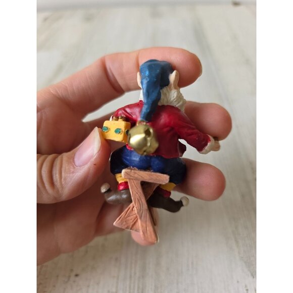 Vintage Santa Bell ornament figurine village Xmas decor - Picture 5 of 8